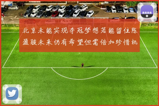 北京未能实现夺冠梦想若能留住陈盈骏未来仍有希望但需倍加珍惜机会